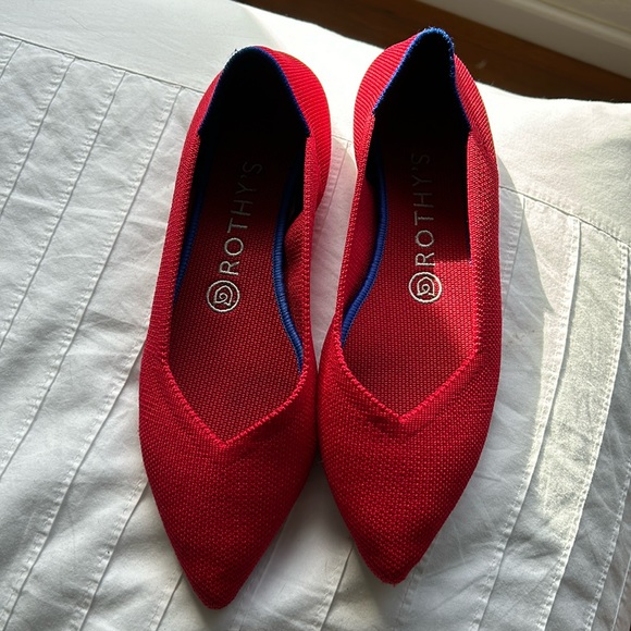 Rothy’s The Point Red flats, women’s 7.5, EUC - Picture 5 of 14